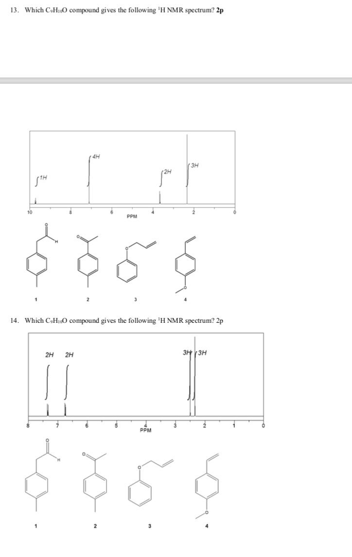 Solved Which Ch Compound Gives The Following H Nmr Chegg