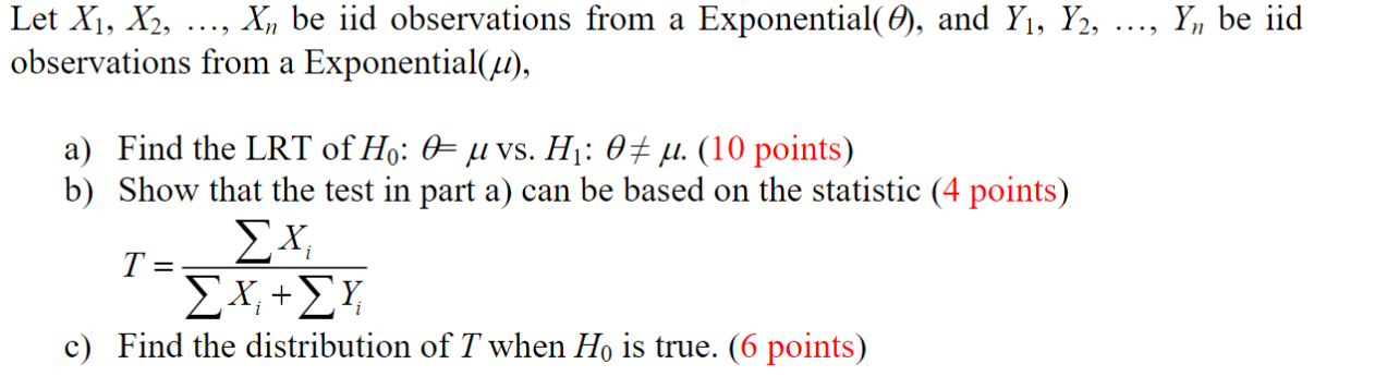 Solved Let X X Dots Xn Be Iid Observations From A Chegg