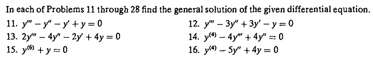 Solved In Each Of Problems Through Find The General Chegg