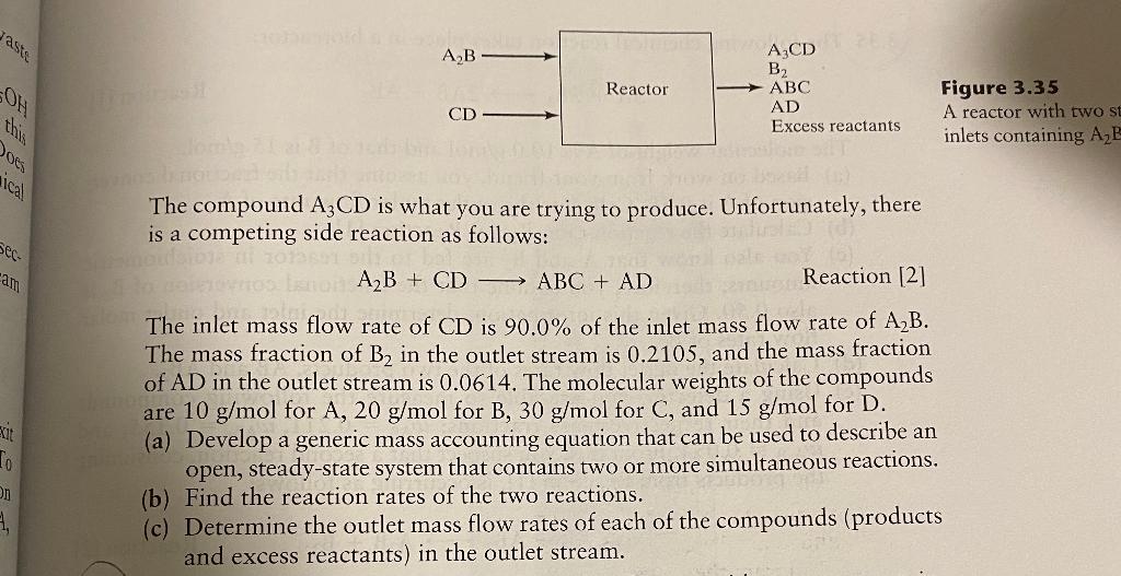 Solved Containing 3 33 A Stream Containing Compound A2B Chegg