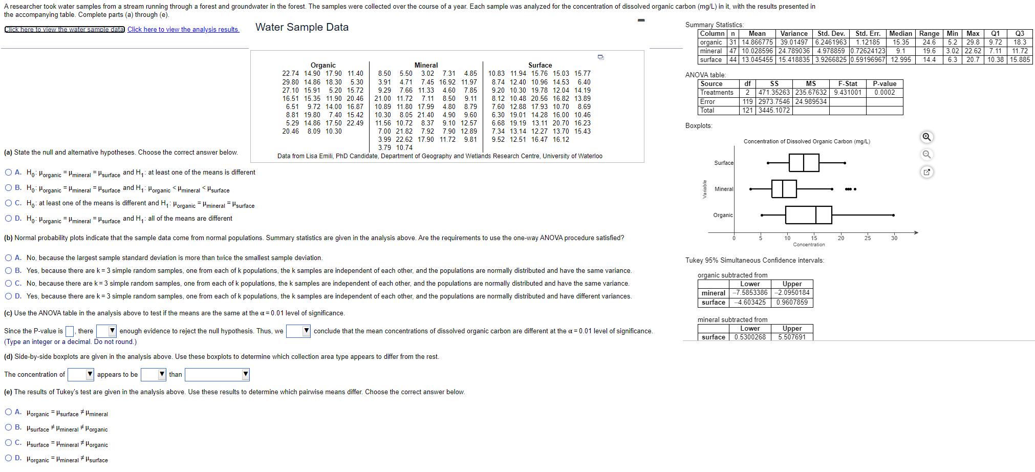 Solved A State The Null And Alternative Hypotheses Choose Chegg