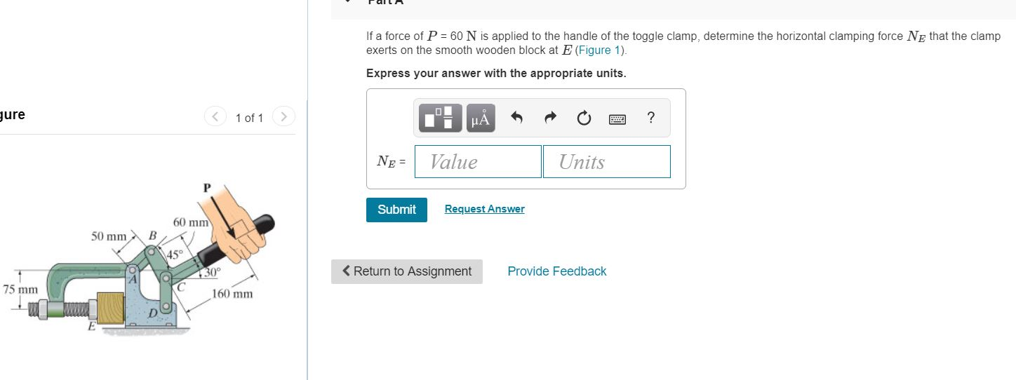 Solved Talla If A Force Of P N Is Applied To The Handle Chegg