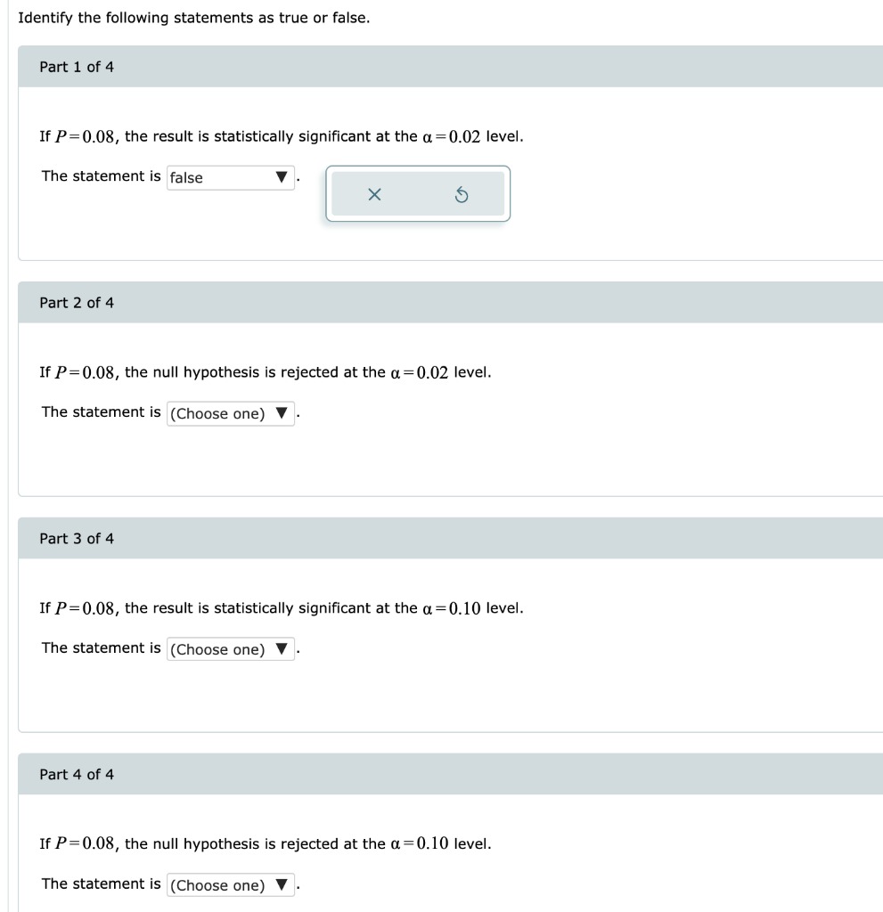 Solved Identify The Following Statements As True Or False Chegg