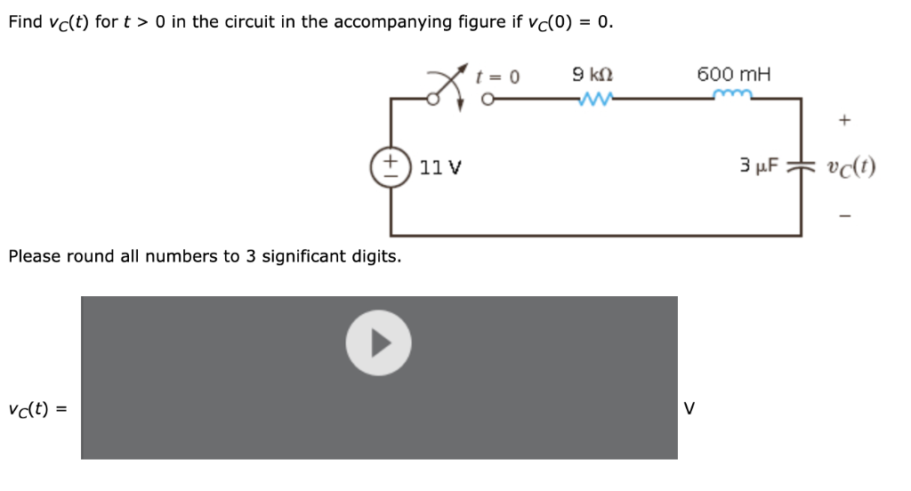 Solved Find Vc T For T In The Circuit In The Chegg