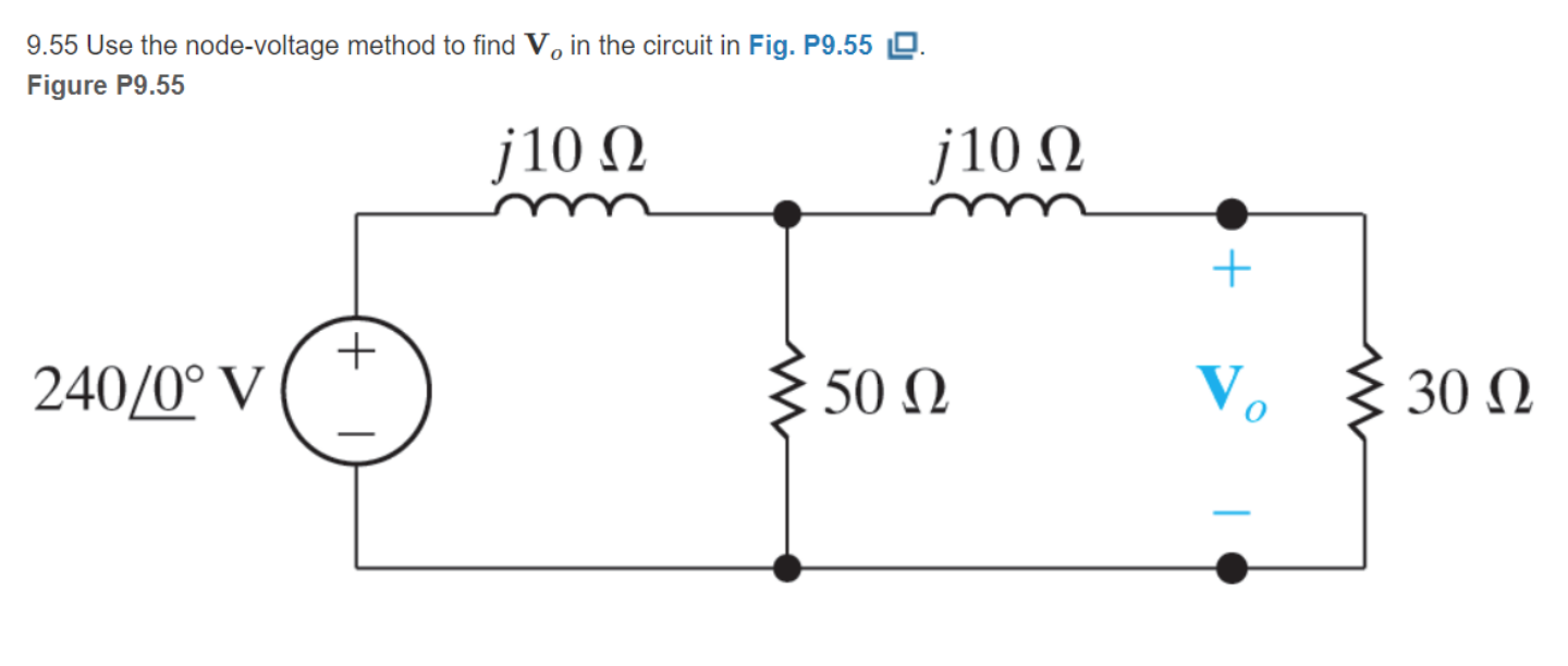 Solved 9 55 Use The Node Voltage Method To Find V In The Chegg