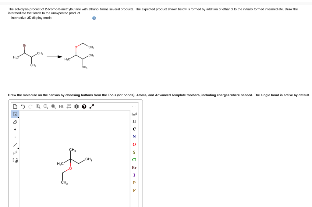 Solved The Solvolysis Product Of Bromo Methylbutane With Chegg