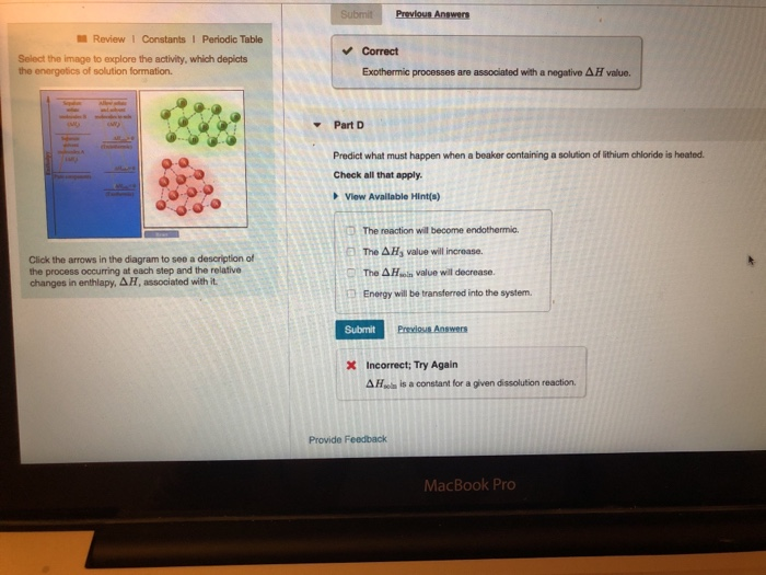 Solved Previous Answers Review Constants L Periodic Table Chegg