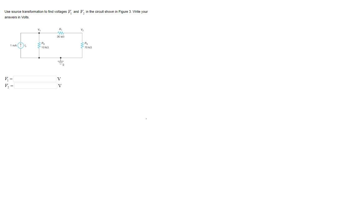 Solved Use Source Transformation To Find Voltages V