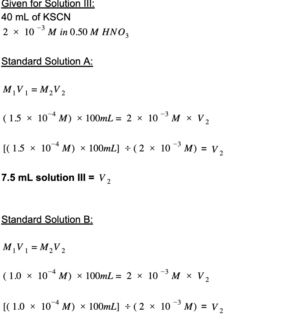 Calculate The Concentration Of Fe Present In The Chegg