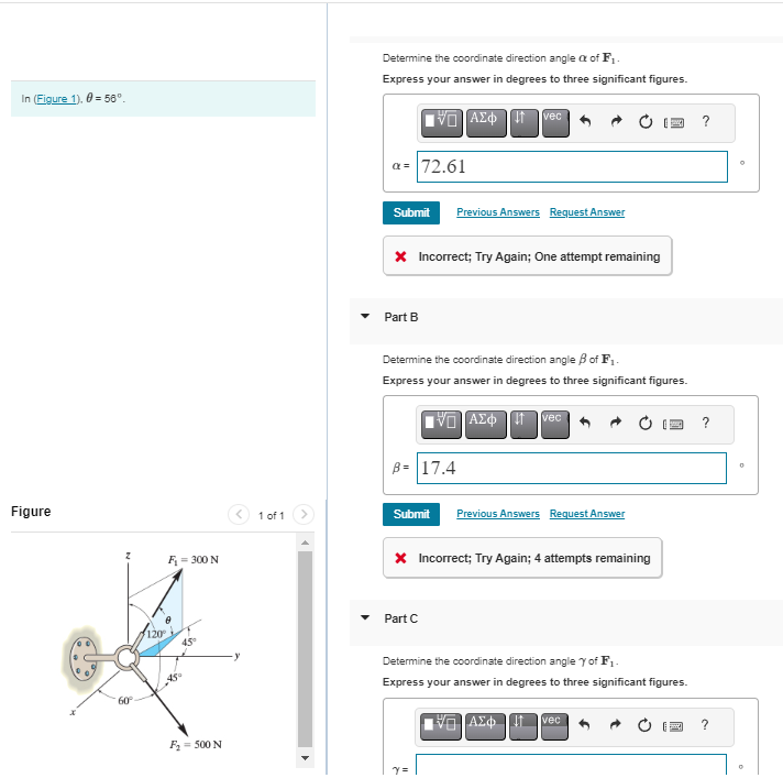 Solved Determine The Coordinate Direction Angle Of Chegg