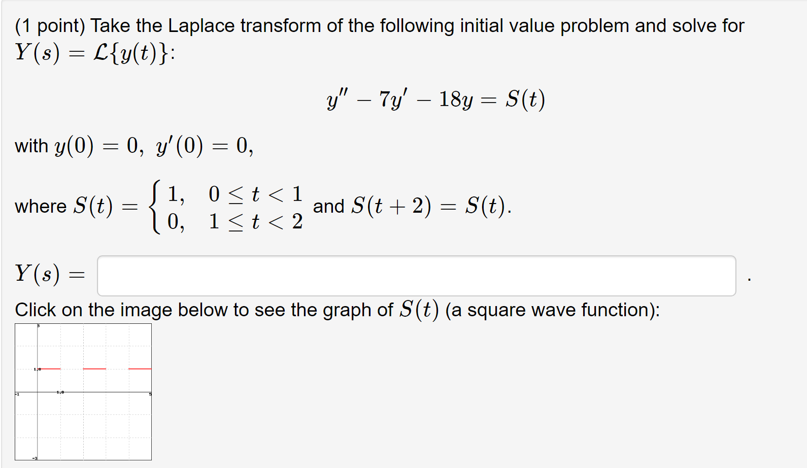 Solved Point Take The Laplace Transform Of The Following Chegg