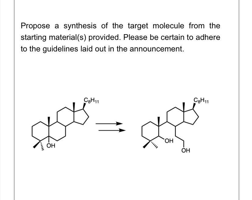 Solved 1 Using The Starting Material Molecule S Chegg