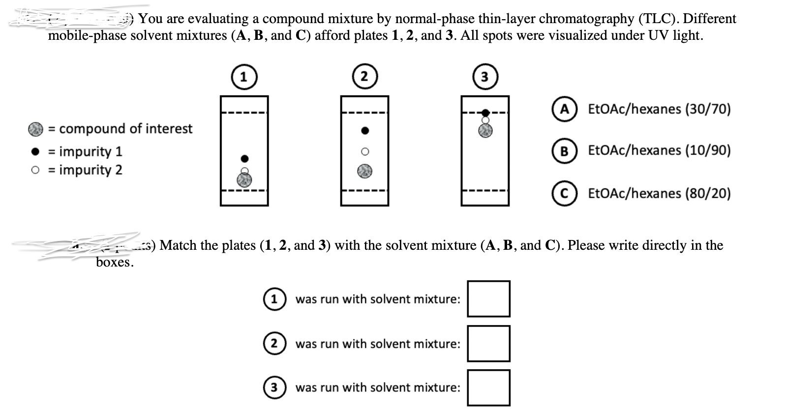 Solved You Are Evaluating A Compound Mixture By Normal Phase Chegg