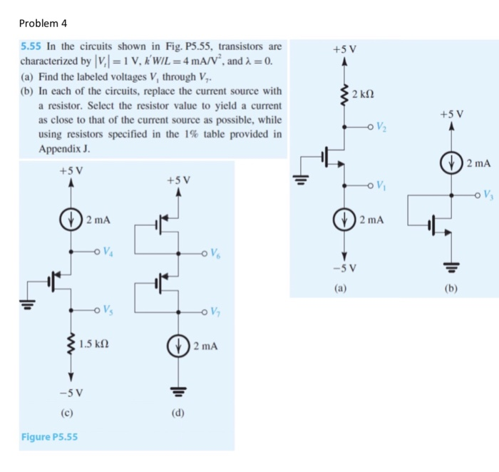 Solved Problem 4 5 55 In The Circuits Shown In Fig P5 55 Chegg