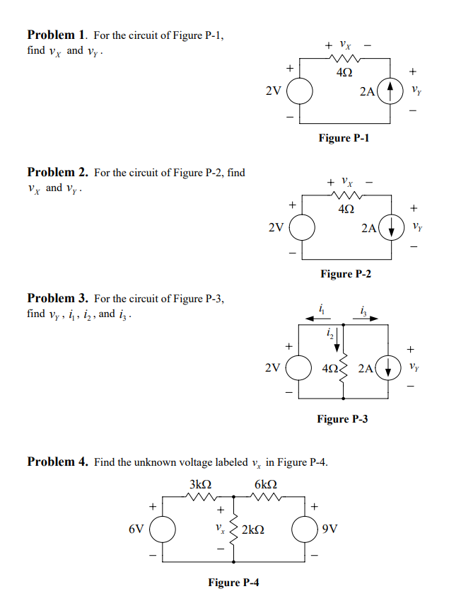 Solved Problem For The Circuit Of Figure P Find Vy And Chegg