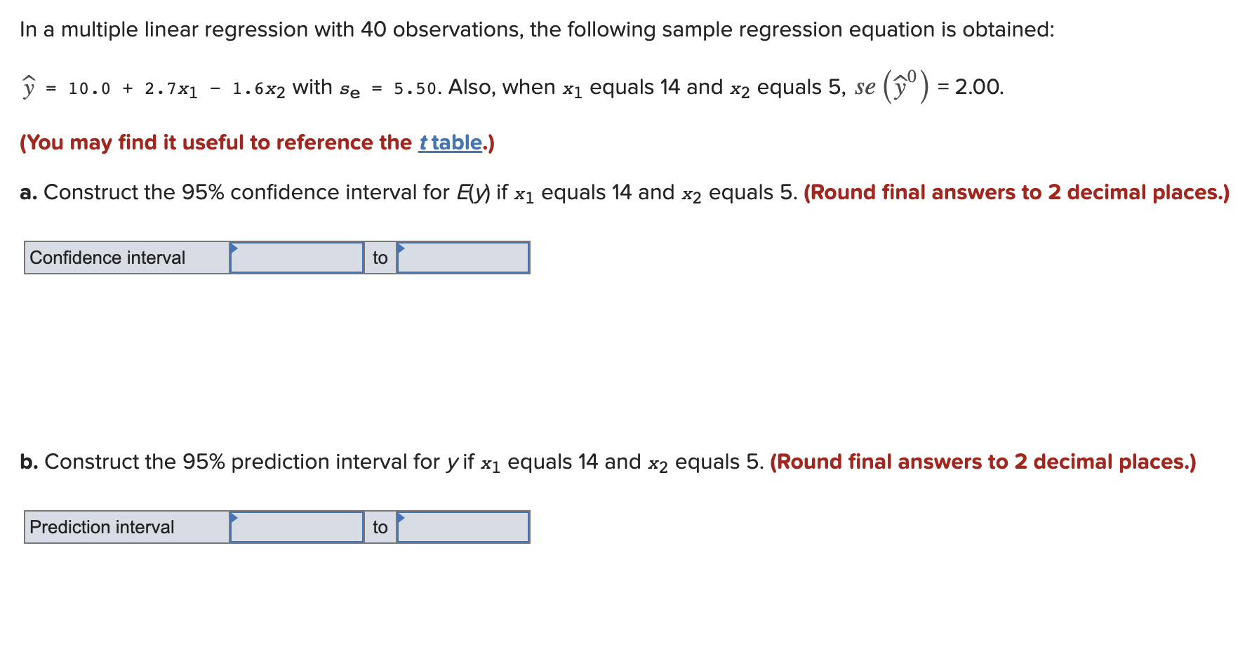 Solved In A Multiple Linear Regression With Observations Chegg