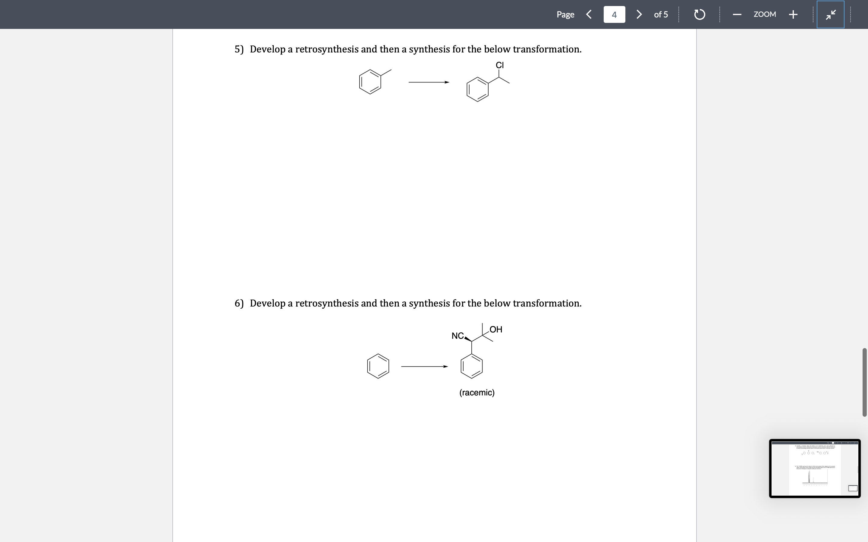 Solved Develop A Retrosynthesis And Then A Synthesis For Chegg