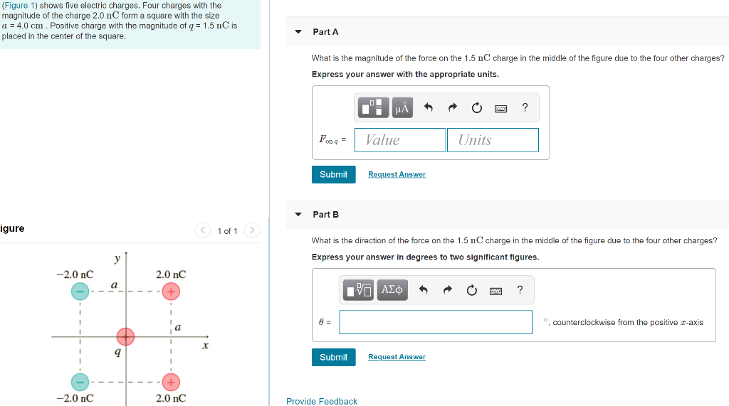 Solved Figure 1 Shows Five Electric Charges Four Charges Chegg