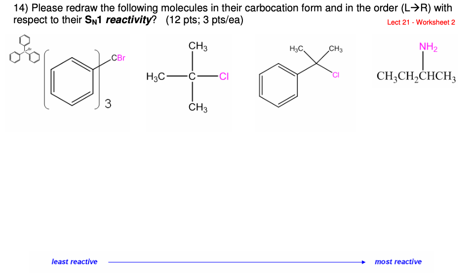 Solved Please Redraw The Following Molecules In Their Chegg