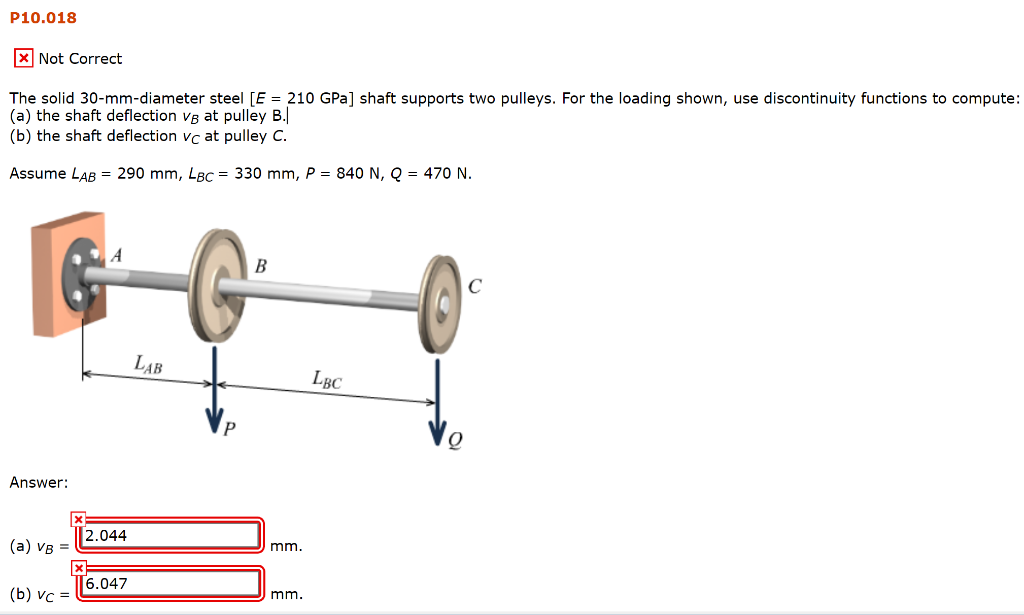 Solved The Solid 30 Mm Diameter Steel E 210 GPa Shaft Chegg