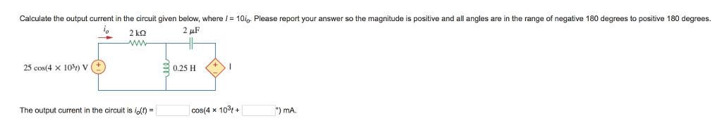 Solved Calculate The Output Current In The Circuit Given Chegg