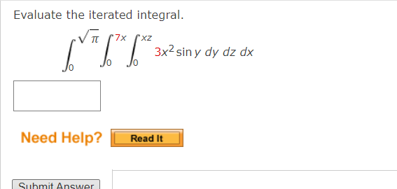 Solved Evaluate The Iterated Integral T T 3x2 Sin Y Dy Chegg