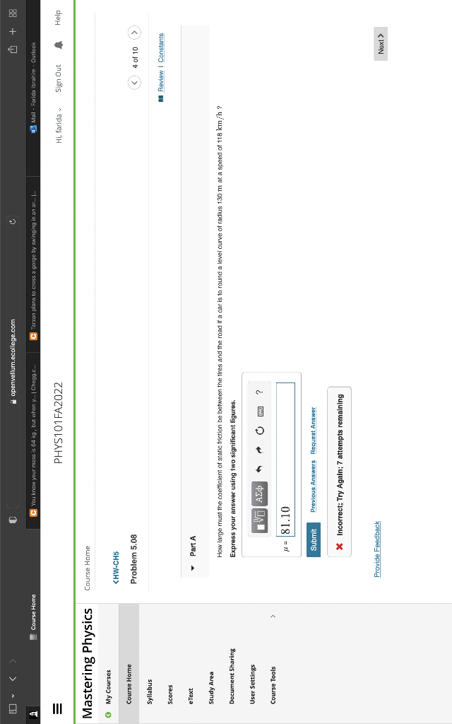 Solved Incorrect Try Again 7 Attempts Remaining Chegg