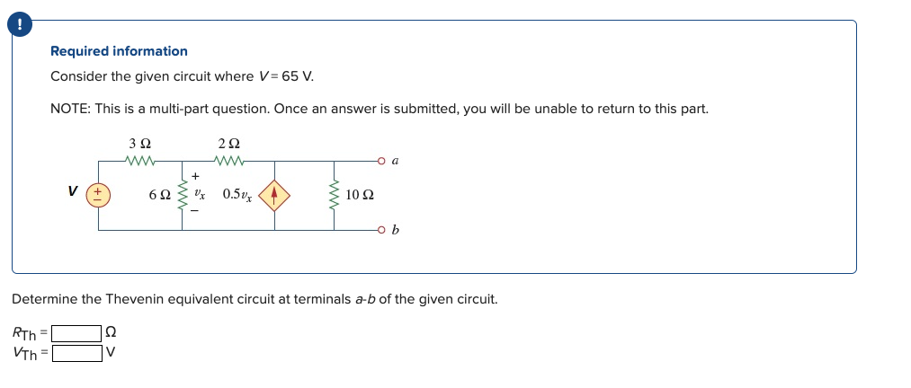 Solved Required Information Consider The Given Circuit Where Chegg