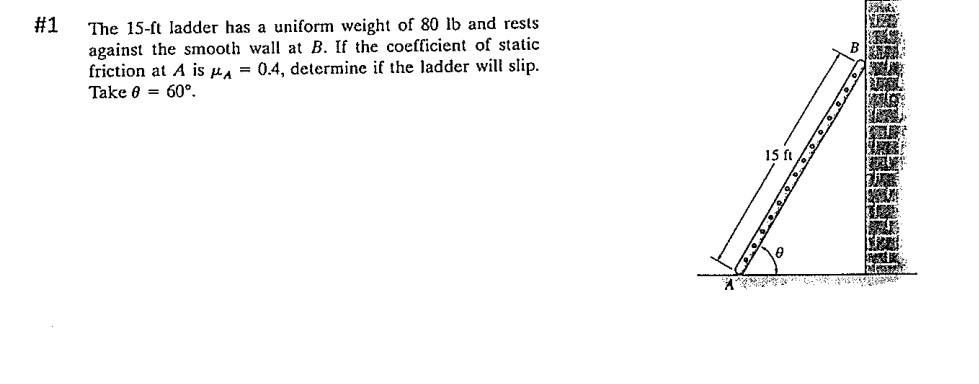 Solved The Ft Ladder Has A Uniform Weight Of Lb Chegg