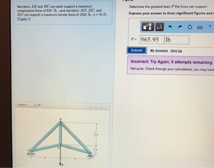 Solved Members AB And BC Can Each Support A Maximum Chegg