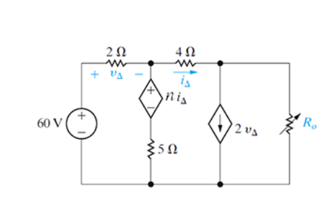 Solved The Variable Resistor Ro In The Circuit In Figure Chegg