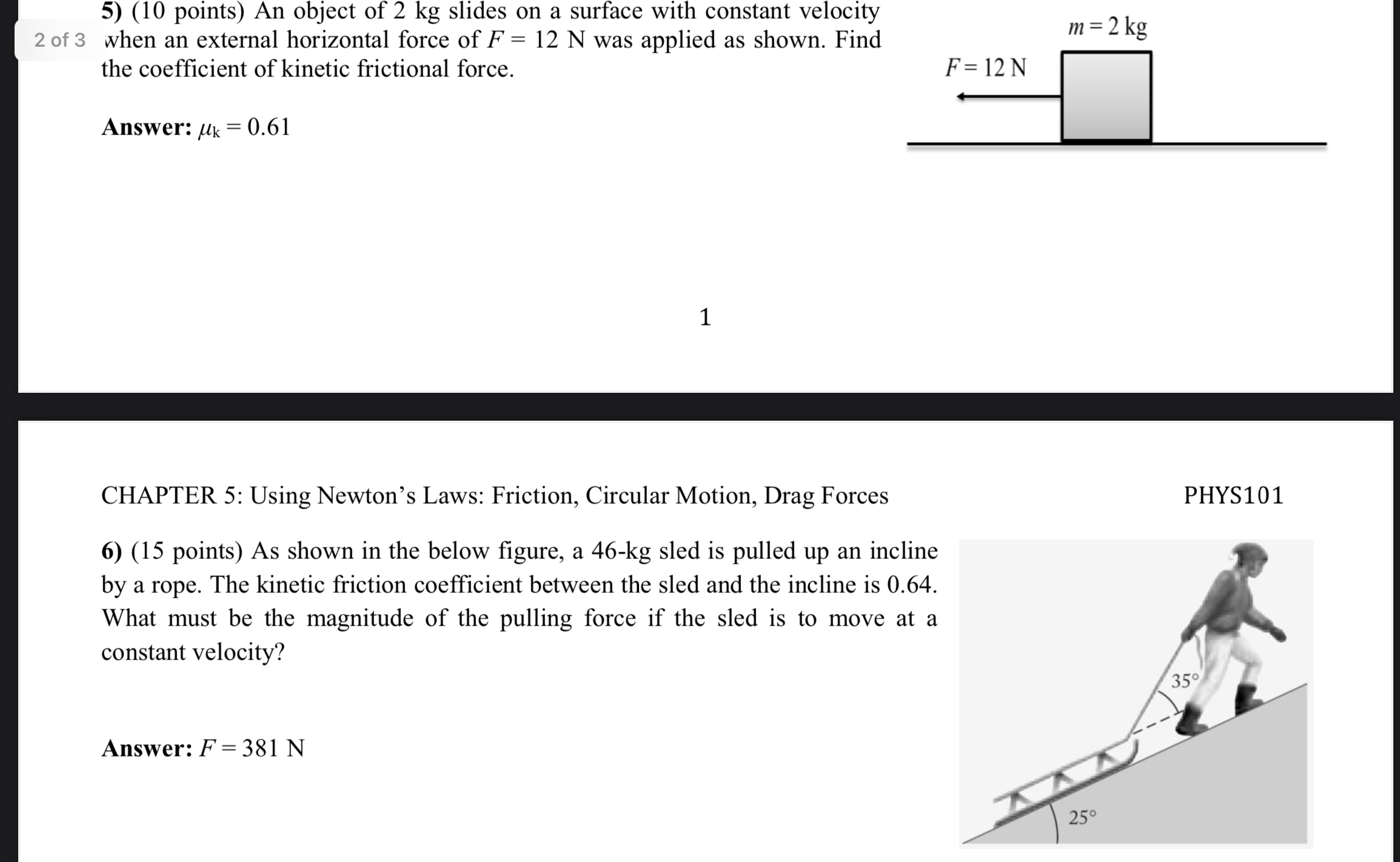 Solved CHAPTER 5 Using Newton S Laws Friction Circular Chegg