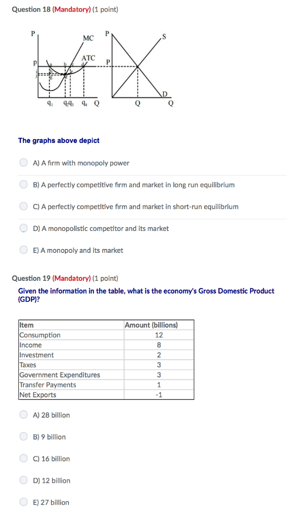 Solved Question Mandatory Point Economists Measure Chegg