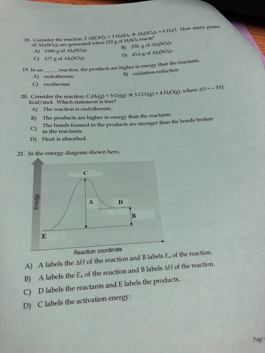 Solved R The Reaction 2 Al OH 3 HSO Altso 6 HO Chegg