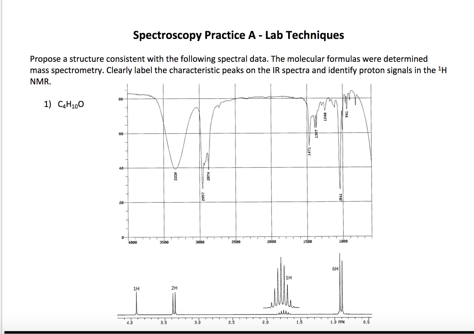 Solved Spectroscopy Practice A Lab TechniquesPLease Help Chegg