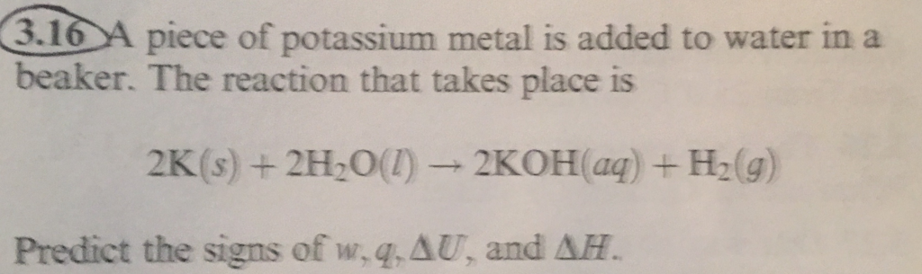 Potassium Metal Reacts With Water