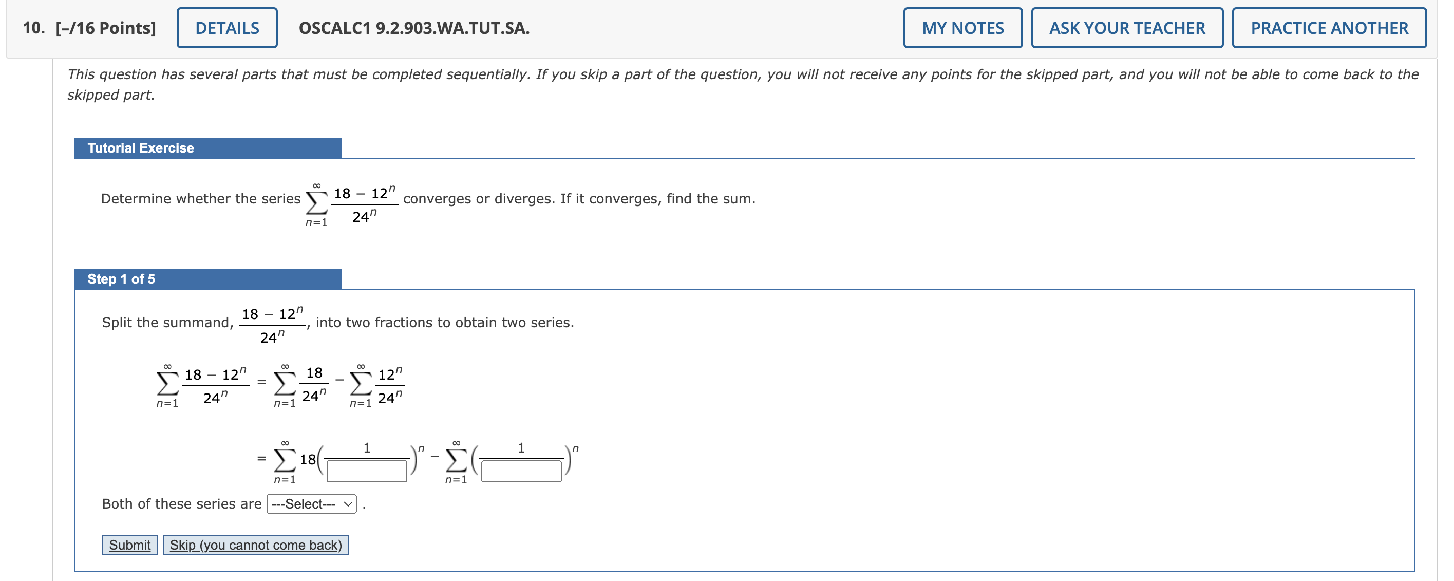 Solved 16 Points OSCALC1 9 2 903 WA TUT SA This Question Chegg