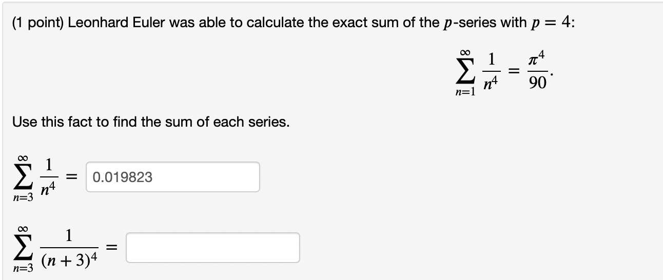 Solved Point Leonhard Euler Was Able To Calculate The Chegg