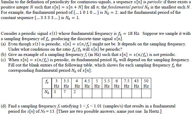 Solved Similar To The Definition Of Periodicity For Chegg