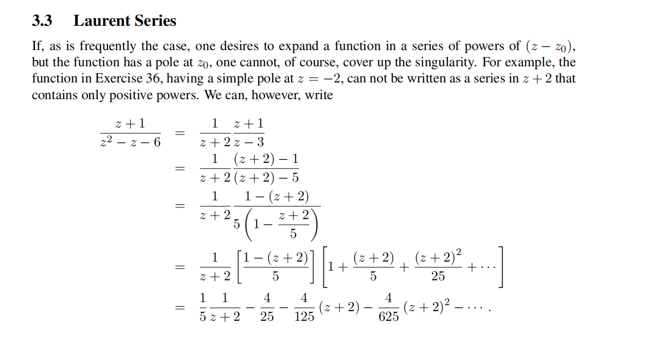 Solved Laurent Series If As Is Frequently The Case One Chegg