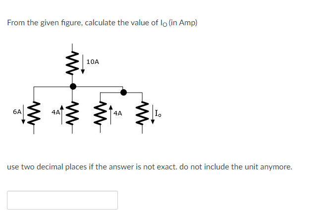 Solved From The Given Figure Calculate The Value Of Io In Chegg