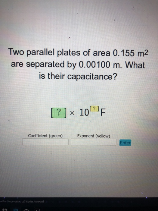 Solved Two Parallel Plates Of Area M Are Separated By Chegg