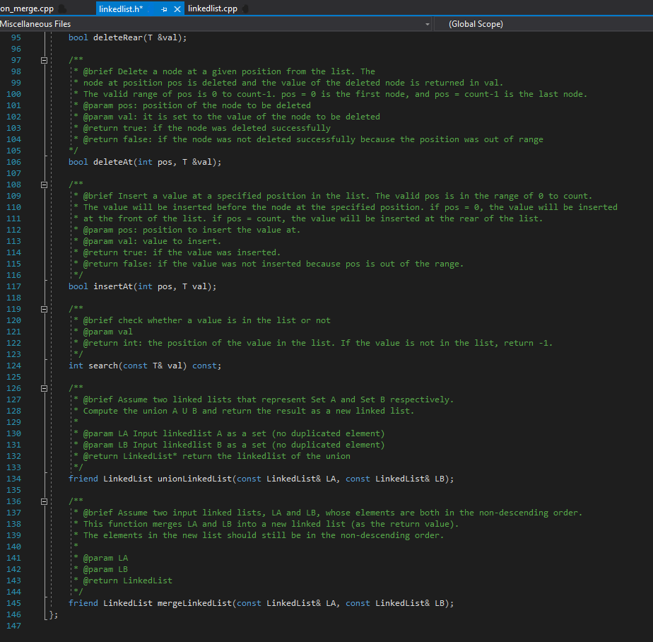 Solved You Must Have A Working LinkedList Data Structure We Chegg