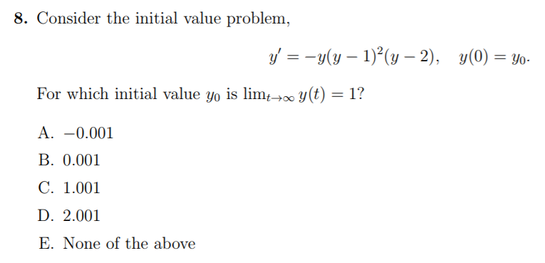 Solved Consider The Initial Value Problem Y Y Y Y Chegg