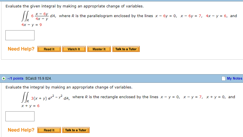 Solved Evaluate The Given Integral By Making An Appropriate Chegg