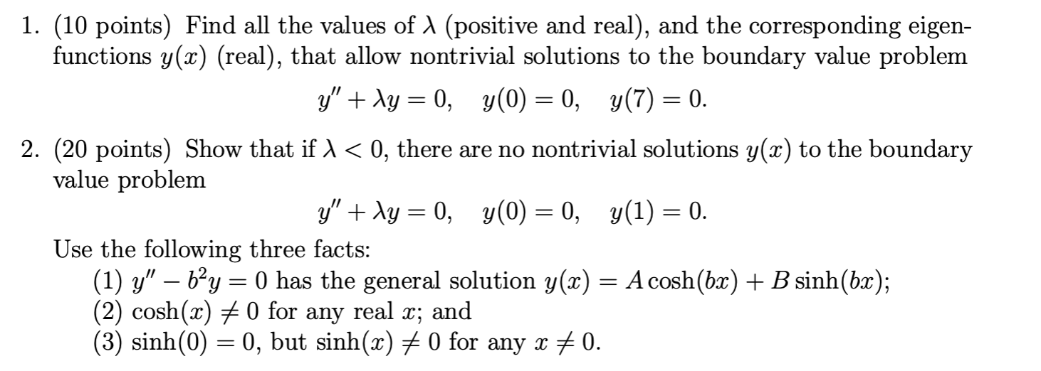 Solved Points Find All The Values Of Positive And Chegg