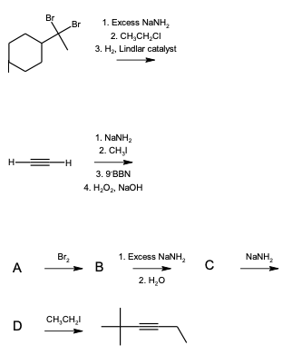 Solved Br Br Excess Nanh Ch Ch Ci H Lindlar Chegg