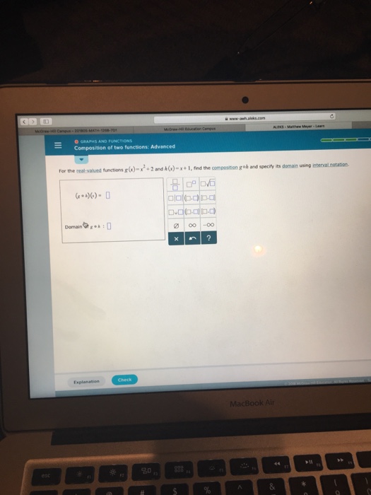 Solved Composition Of Two Functions Advanced For The Chegg