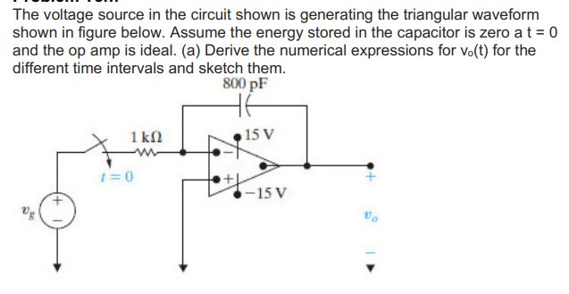 Solved The Voltage Source In The Circuit Shown Is Generating Chegg