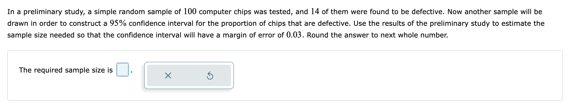 Solved In A Preliminary Study A Simple Random Sample Of Chegg